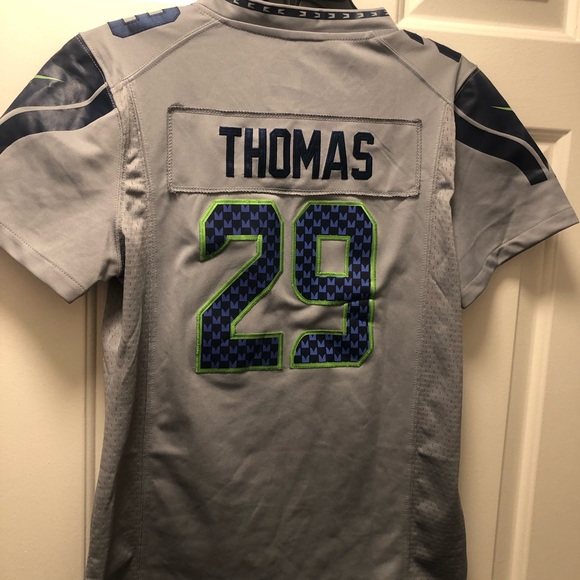 Nike Onfield NFL Seattle Seahawks #29 Thomas III  Gray Blue Jersey Size M - Picture 4 of 11